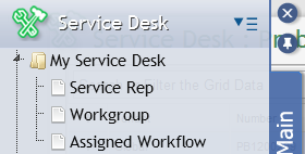 Service Desk Menu example