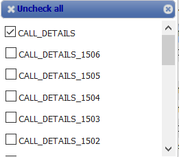 Table Selector dropdown field example