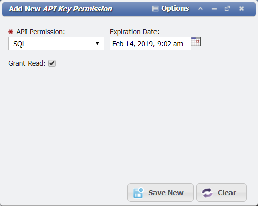 Add New API Key Permission