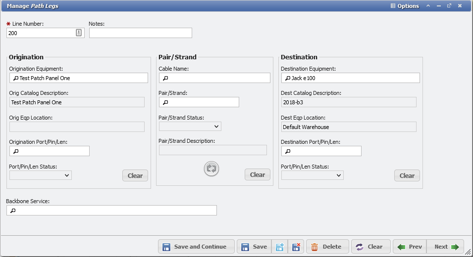 Manage Path leg example