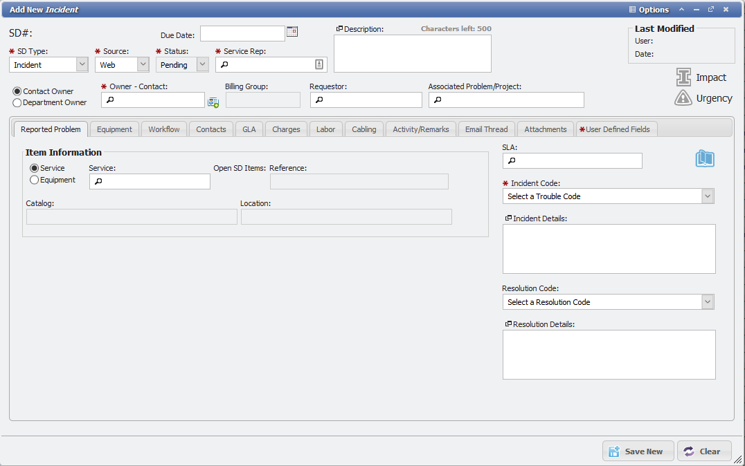 Example of a PCR-360 Form