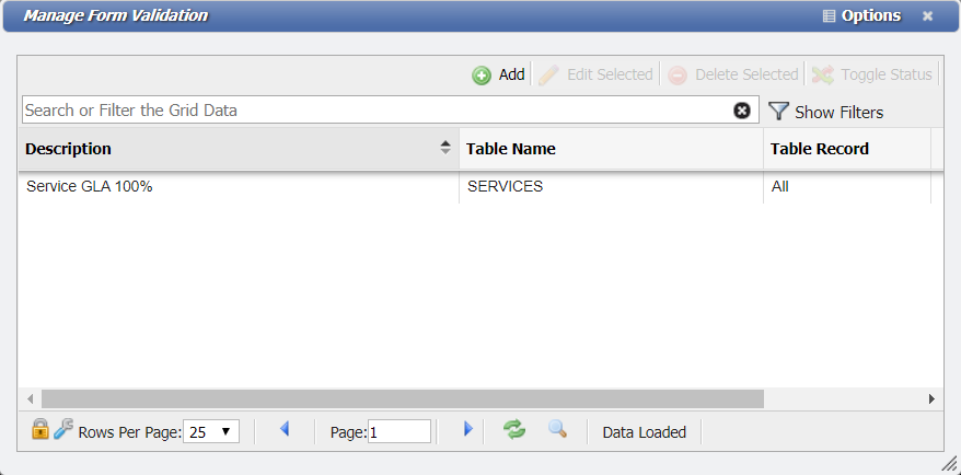 Manage Form Validation form example