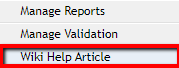 Example of link to PCR-360 Wiki in Options Menu