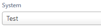 Example of the System field on the Upgrade Request form