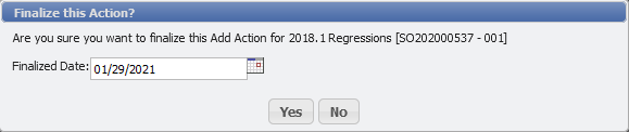 Finalize Date example