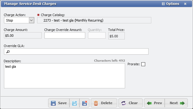 Stop Charge Example