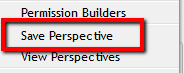 Save Perspectives in Options Menu