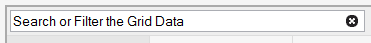 Grid Header Search Bar example