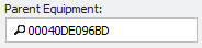 populated Parent Equipment field example