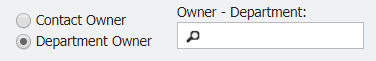 Owner Department picker
