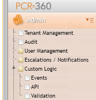 Custom Logic location in Admin Nav Menu example