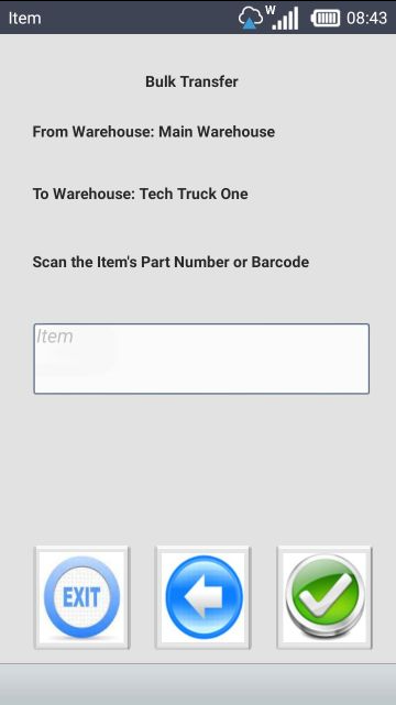 Item screen