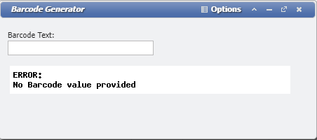 Barcode Generator Form