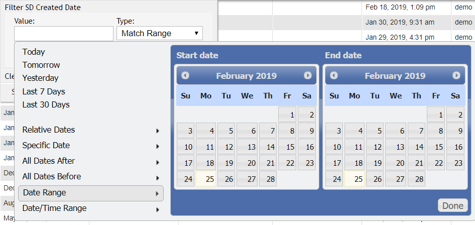 Data Filter by Range