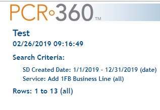 Example of a Report Header