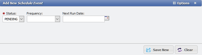 Add New Schedule Event form example