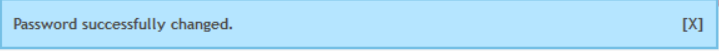 Password Changed prompt