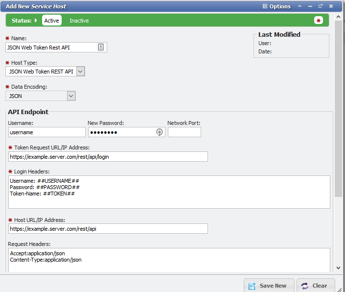 Add New Service Host