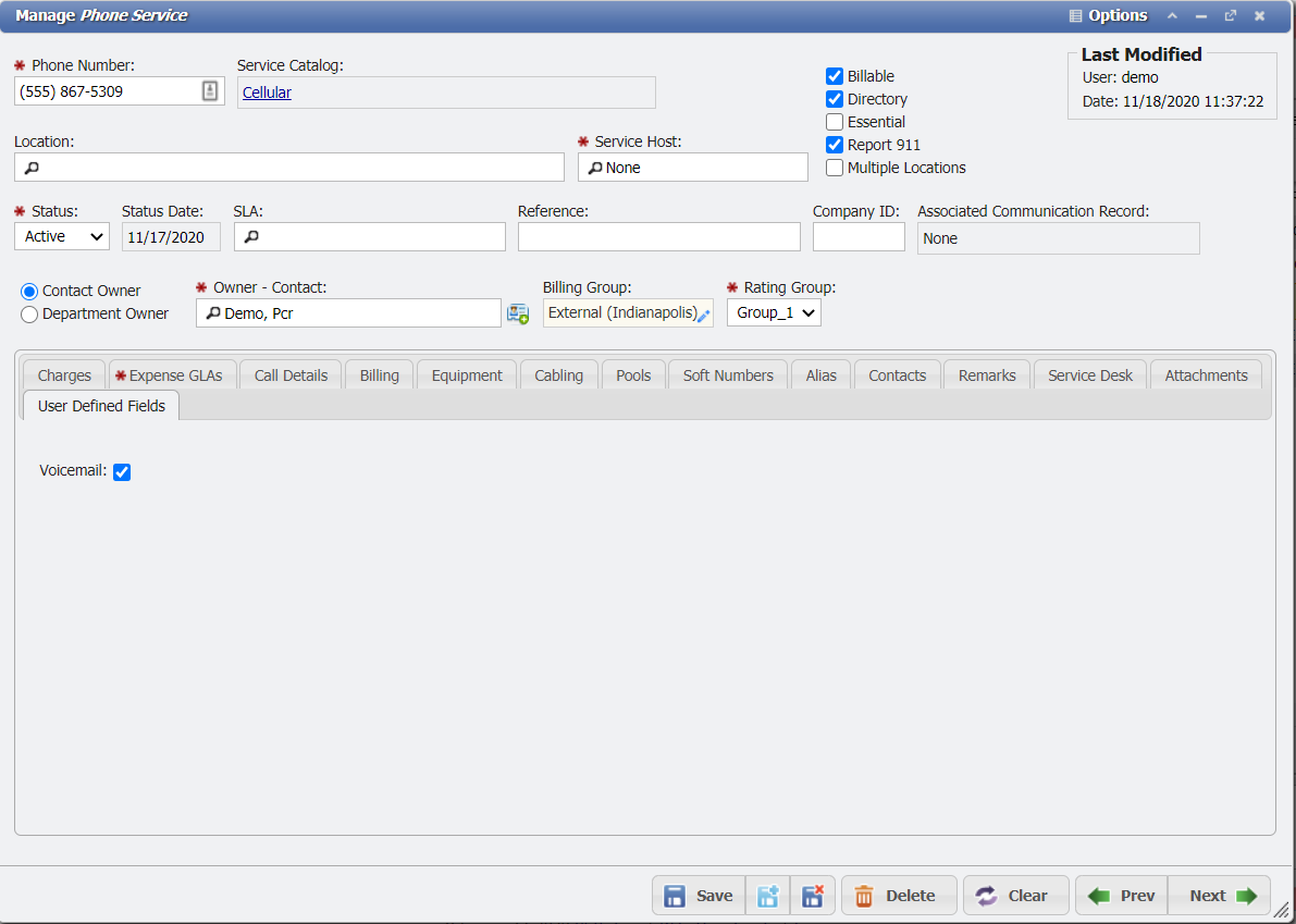 Service Feature - UDF Example
