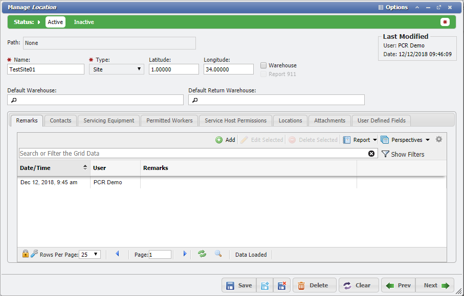 Location Catalog - Site Example