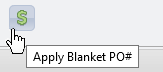 Apply Blanket Purchase Order Number example