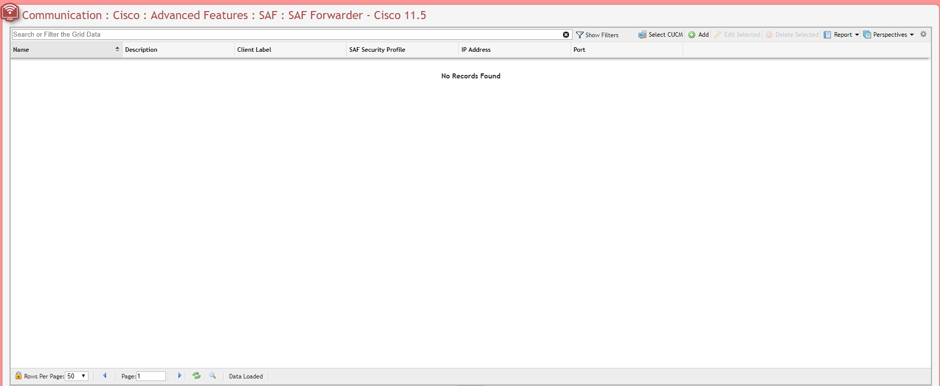 Cisco SAF Forwarder Grid example