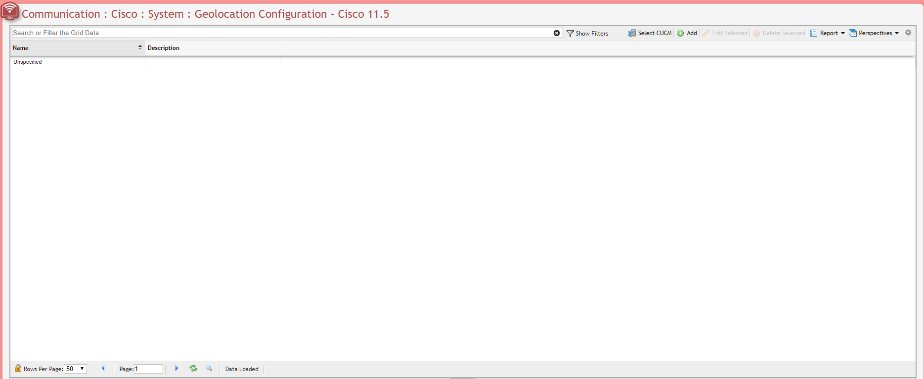 Cisco Geolocation Configuration Grid example
