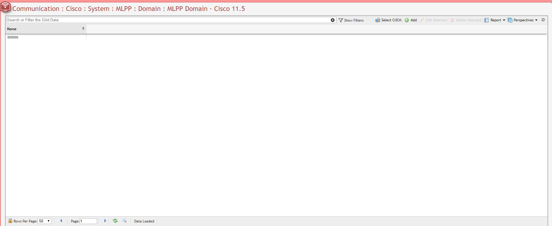 Cisco MLPP Domain Grid example