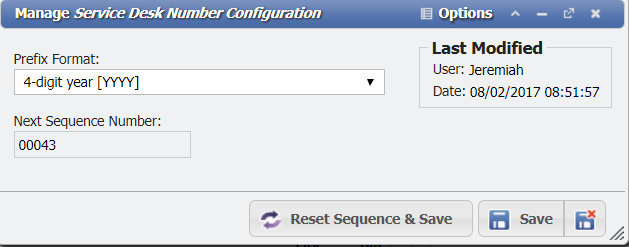 Manage Service Desk Number Configuration