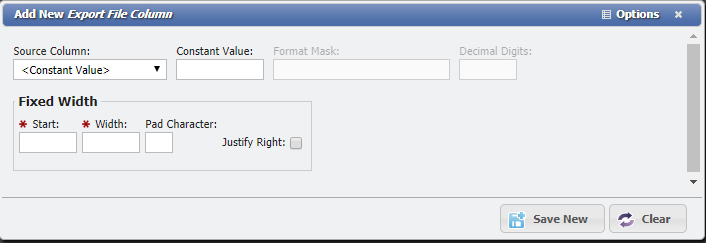 Add New Export File Column