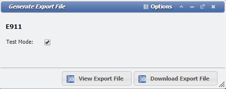 Generate Export File in Test Mode example