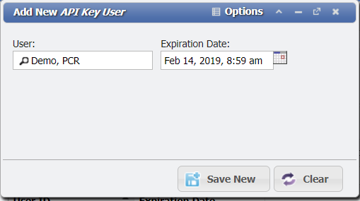 Add New API Key User