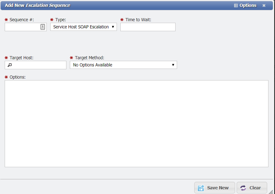 Add New Escalation Sequence form example