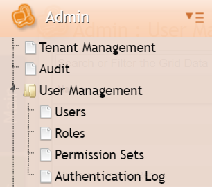 Admin - User Management Menu