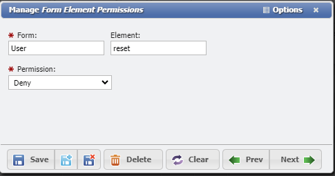 Form Button Restriction Example