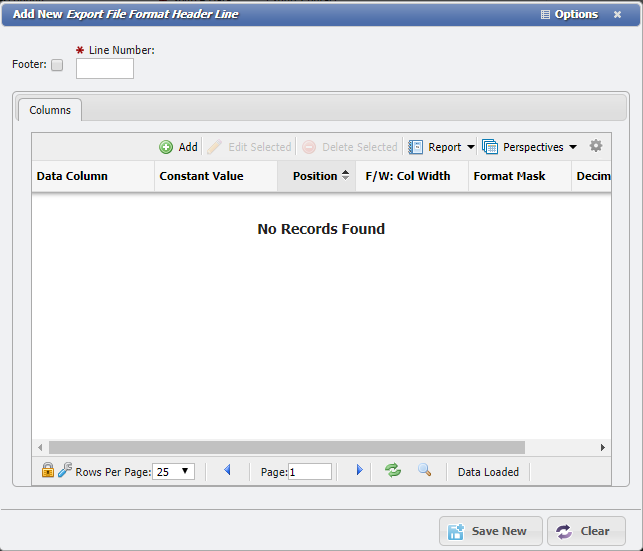 Add New Export File Header Line