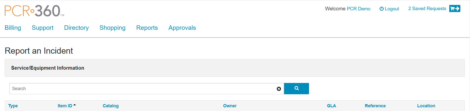 Report an Incident page example
