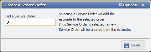 Create a Service Order Dialogue example