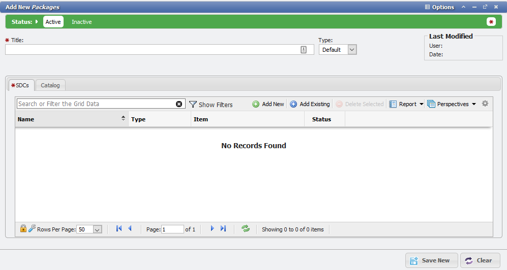 Add New Packages Form