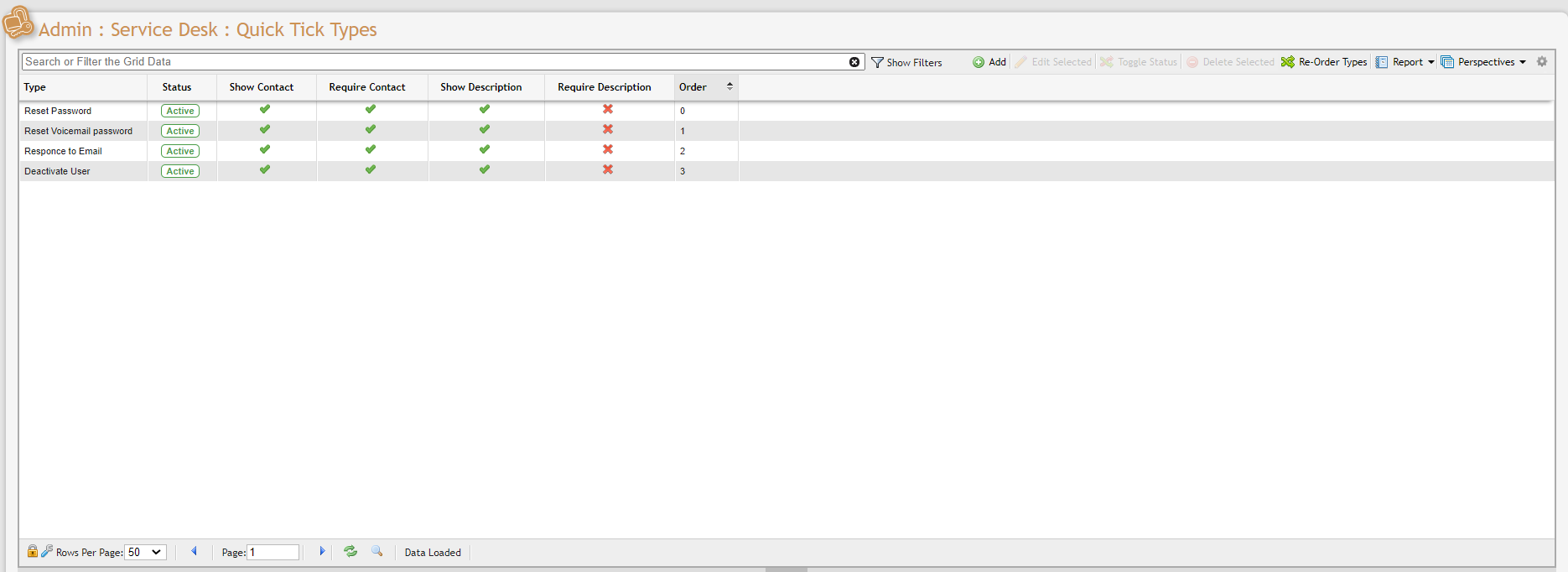 Quick Tick Grid Example