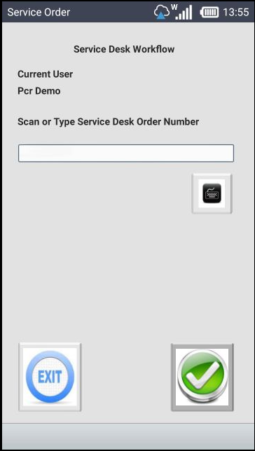 Service Order screen