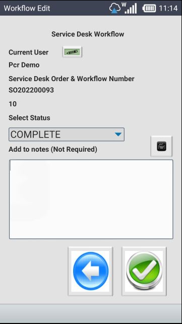 Workflow Edit screen