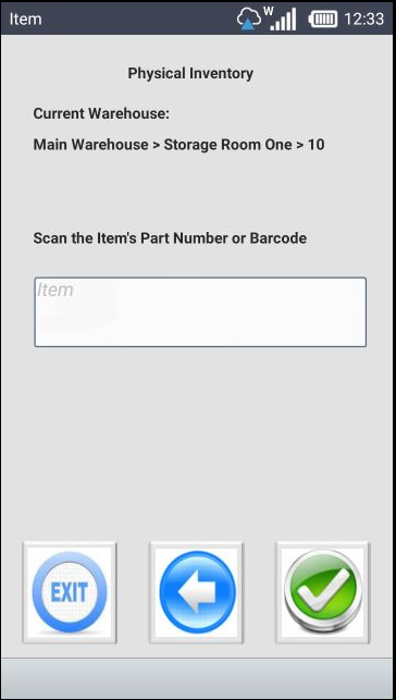 Item screen