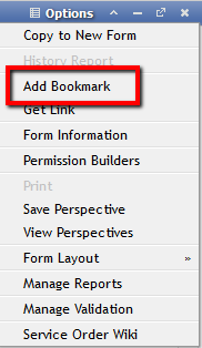 Options Dropdown example