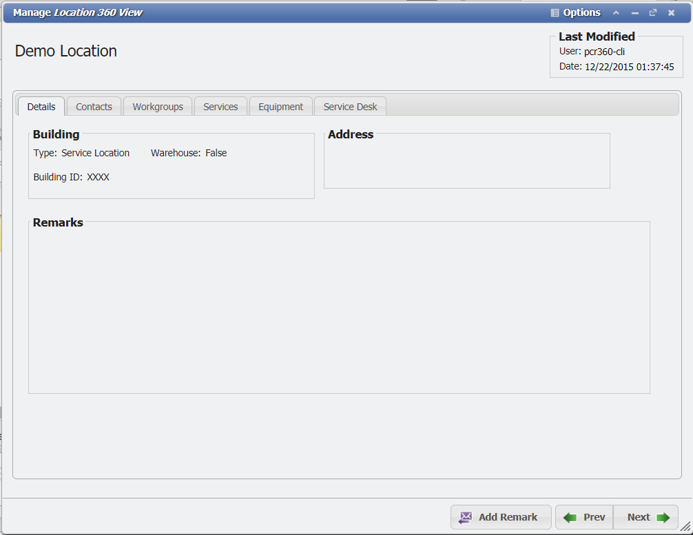 Mangage Location 360 View form example