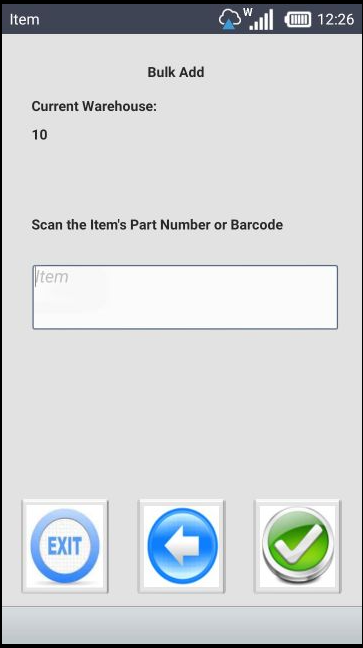 Item screen