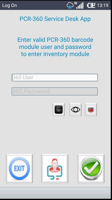 Log On screen
