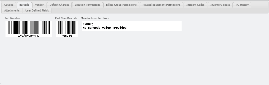 Example Barcode Tab