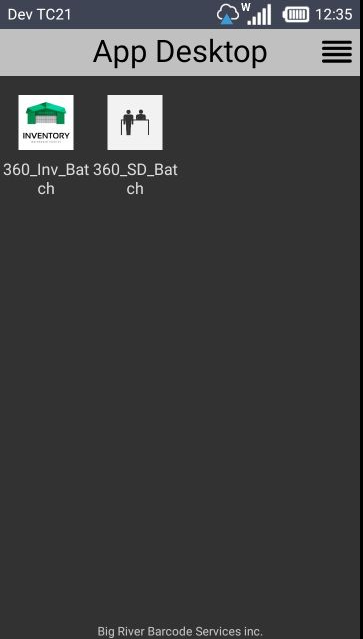App Desktop screen