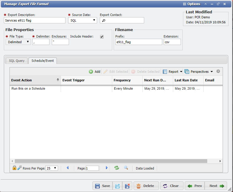 Manage Import Event